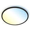 BRILONER - Plafoniera LED, dimmerabile, cielo stellato, CCT da bianco caldo a bianco freddo, lampada soffitto, plafoniera soffitto, plafoniera camera da letto, 37,5x4,5cm, nero