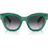 Miu Miu Occhiali da Sole MU01YS 15H09S Verde/Grigio Sfumato Donna