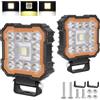 antom Faretti led 12v 2 pezzi 132W 9-60V fari IP68 impermeabili 13200 lumen Faro led moto per escavatori, trattori, rimorchi, ATV, camion, veicoli fuoristrada, moto, appassionati di outdoor
