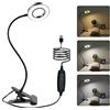 Songlypian Lampada da Scrivania con Pinza, 48 LEDs, Lampada da Lettura con Caricatore USB, 3 Colore e 10 Luminosità, 360° Flessibile Dimmerabile Cura degli Occhi Lampada per la Lettura e il Lavoro