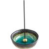 Asayu Japan Mini Porta-Incenso per Bastoncini (8.3cm), Set di Cattura Cenere in Ceramica e Brucia-Incenso in Ottone, Fatto in Giappone, Per Relax, Decorazione Domestica (Acquamarina Naturale)