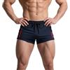 Muhshoiy Costume da Bagno Uomo Pantaloncini Sportivi da Uomo Pantaloni Corti da Corsa con Taschino e Coulisse Calzoncini da Surf sulla Spiaggia con Fodera in Cotone e Tasche Nero M