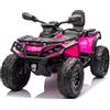 Mondial Toys Super Quad Elettrico 24V a 2 Posti per Bambini Can-Am Renegade ATV con Ruote in Gomma 4 Motori Cinture di Sicurezza Sedile in Pelle Ammortizzatori Reali Carico Massimo 50KG Rosa