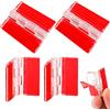 Sliverdew 4 cerniere in plastica trasparente - cerniere in acrilico per pianoforte, strumenti autoadesivi per armadi e cassetti, mobili fai da te (65 x 40 mm)