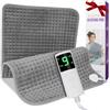 LURICO Cuscino riscaldante con spegnimento automatico, 44 x 84 cm, cuscino termico con 9 livelli di temperatura e 4 impostazioni di temporizzazione, Heating Pad con telecomando digitale, per schiena lombare