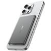 decqle "Air" Powerbank per MagSafe, 5000mAh Ultra Sottile Batteria Integrata Caricatore Portatile Wireless con Cavo USB-C, Solo per iPhone serie 17/16/15/14/13/12 (Grigio)