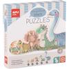APLI Kids 20124 -Puzzle progressivo da 15 pezzi con dinosauri per bambini piccoli progressivo