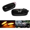 RZG 2 x nero fumé lente indicatore laterale ambra LED indicatore ripetitore luce per 1998+ LR Defender 90 110 Discovery II Freelander I 75
