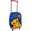 CARTOON Zaino asilo con trolley Simba Il re Leone Disney borsa scuola con manico allungabile per bambini