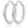 FindChic Orecchini Cerchio Donna in Acciaio Inox 20-80mm | Orecchini Donna Cerchio Resistenti, Leggeri ed Eleganti, 20-80mm, Oro Argento Nero Opzionale, con Scatola Regalo