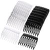 Styquenzer 24 pettini per capelli da agganciare, neri e trasparenti, 4,8 x 4 cm, pettine da inserire per capelli, in plastica, pettine da infilare, per donne