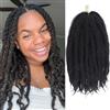 Mscat Marley Hair, 8 confezioni di capelli finti da 35,6 cm, 35,6 cm, per trecce afro e crespe all'uncinetto (35,6 cm, 8 confezioni, 1B#)