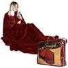 mikamax - Snugs Deluxe - Coperta in Pile con Maniche - Deluxe - Coperta coccolosa - Super Morbida - Rosso