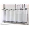 Vordesack Tenda corta con passanti, tinta unita, per finestra corta, 1 pezzo, grigio, altezza x larghezza 45 x 120 cm