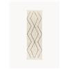 Westwing Collection Passatoia in cotone fatta a mano con motivo a rombi e frange Bina