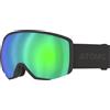 Atomic REVENT L STEREO Maschera da sci e snowboard con lenti a specchio anti-riverbero, montatura Live Fit e doppia lente, di colore nero