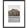 Golden State Art, Cornice portafoto in alluminio per foto da 13 x 18 cm, con cavalletto color avorio opaco, espositore da parete, ideale per matrimoni, lauree, eventi, ritratti (colore nero,
