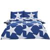 Rapport Home Rapport Stars - Set Copripiumino Reversibile, in Policotone, 2 Pezzi, Singolo, Blu Navy