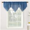 No. 918 Erica Ascot - Set di tende trasparenti con tasca per bastoni in voile, 388 x 61 cm, colore: Blu