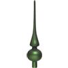 Christmas-Decorations Punta per albero di Natale, in vetro, altezza 26 cm, diametro = 6 cm, colore verde opaco