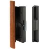 prime-line Products C 1126 Sliding Door Handle set, impugnatura in legno, nero/alluminio pressofuso