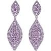 EVER FAITH Orecchini Cristallo austriaco Matrimonio Sposa Fascino 2 Foglia goccia pendente