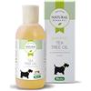 Natural Derma Pet Shampoo per Cani Purificante per Tutti i Manti da 200 ml | Azione Igienizzante e Detergente con Tea Tree Oil, per un Pelo Morbido, Lucido e Facile da Pulire, Made in Italy - 100% Vegan