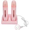 FILFEEL Scaldacera a Rullo con Doppia Cartuccia, Scaldacera Professionale per Depilazione Rulli per Capelli Epilatore Macchina per Cera - Rosa (220V)