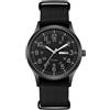 JewelryWe Orologio tattico militare da uomo: pratico datario con numeri arabi luminosi, cinturino in nylon verde, quadrante grande, orologio da uomo per alpinismo, equitazione, idea regalo, Nero ,