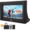 VEVOR Schermo Cinematografico Gonfiabile 3600 x 1600 x 2380 mm Schermo Gonfiabile per Proiezione Lavabile in 600D con Borsa Portatile, Proiettore Cinematografico 16:9, per Esterni, Feste a Tema