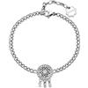 Brosway Bracciale da Donna Collezione Chakra. Gioiello in Acciaio 316L con Finitura in pvd Argento e Cristalli Pendenti. Simboli: acchiappasogni. Misure: 19 cm e 3 g. La referenza è BHKB145