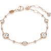 Swarovski Braccialetto Imber, Taglio Round, Bianco, Placcato color oro rosa