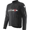 DAINESE - Herosphere Air Tex Jacket, Giacca Moto in Tessuto, Ventilata e Estiva, Uomo, Nero/Bianco a Strisce/Rosso, 50