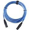 Pronomic XFXM-Blue-5 Cavo Microfono (5m lunghezza, XLR femmina 3 poli -> XLR maschio 3 poli, connettori saldati a mano, resistente ad acidi e oli, sgancio a fascetta) Metallic Blue