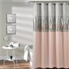 Lush Decor Tenda da doccia Night Sky, 182,9 x 182,9 cm, grigio e fard