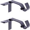Kenney Fast Fit - Staffe per tende da 1,5 cm, senza misura, colore: nero opaco