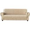 Ameritex Copridivano 100% impermeabile, antiscivolo, trapuntato, per cani, bambini, animali domestici, lavabile in lavatrice (beige, 172,7 cm)