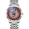 MASTOP Roulette Wheel Orologi da uomo Orologio meccanico automatico per gli uomini Swinging Rotary Dial Design Hollow Skeleton Orologi in acciaio inossidabile Impermeabile Business Orologio da polso
