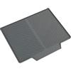WENKO Tappetino scolapiatti Nelia, tappetino di gomma rigata con superficie inclinata per un deflusso ottimale dell'acqua, ampliamento laterale del lavello, plastica di qualità, 34x3x40 cm, grigio