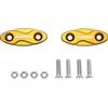 ACCOSSATO Coppia tappi coprifori specchietti Accossato oro per Kawasaki Zx6 R dal 2005 al 2008 (CC 600)
