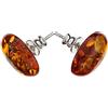 Artisana-Schmuck Orecchini in ambra di Artisana, orecchini ovali in ambra e argento sterling 925/000 rodiato