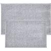 Penguin Home - Set di 2 tappetini da bagno antiscivolo in microfibra, ultra morbidi, colore: grigio, con retro in lattice, per docce, vasche e bagni, dimensioni: piccolo, grande, 51 x 86 cm