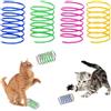 NJCXOLA Molla giocattolo, 16 Pezzi giochi per gattini piccoli, Giocattoli Interattivi per Animali Domestici, Molle a Spirale Colorate in Plastica Durabile, per Uccidere il Tempo (4 Colori)