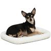 MidWest Homes for Pets Comodo letto per cani a cuscino lungo 45,72 cm, per cani o gatti, adatto a una gabbia lunga 45,72 cm, compatibile con lavatrice e asciugatrice, modello 40218, in pile bianco