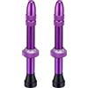 SUPACAZ Coppia valvole tubeless strada e MTB Supacaz Star Valvez 50 mm viola