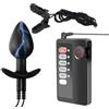 AMAZBEE Plug anale elettroshock in silicone con clip per il seno Pulsante anale indossabile con base a T Stimolazione elettrica Massaggiatore della prostata per uomini e donne (B,1)
