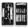 Keiby Citom Tagliaunghie Set Professionale - Grooming Kit Strumenti per Manicure e Pedicure 12 pcs con Bella Box (Nero.)