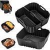 Dictien Teglia Silicone Friggitrice ad Aria per Philips 2000 Serie 6.2L NA230/00, Accessories Air Fryer per Cecotec 6L, Riutilizzabile Contenitori per Friggitrice ad Aria