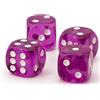 WeLoveBeads 16mm d6 dadi viola trasparente/bianco - fatto in germania! - 5 pezzi
