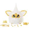 Furby Gold Glam - Peluche interattivo per bambine e ragazzi di 6 anni, animatronico ad attivazione vocale, parla inglese e furbish, bianco (esclusiva Amazon)